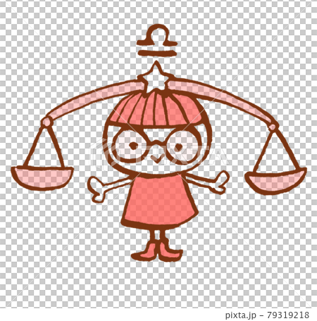 かわいい天秤座の手描きイラスト 79319218