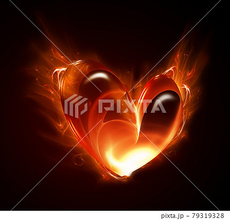 burning heartのイラスト素材 [79319328] - PIXTA