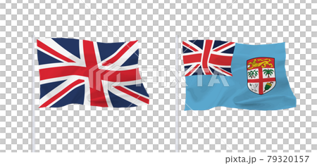 Flags of the United Kingdom and the Republic of Fiji 79320157