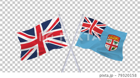 イギリスとフィジー共和国の国旗 79320158