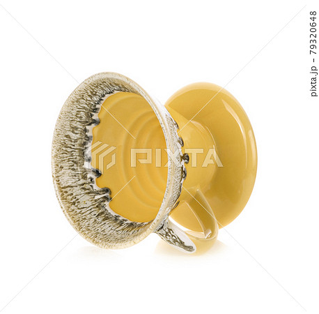 ceramic coffee filter mug isolated on white ceramic coffee filter mug isolated on white 79320648