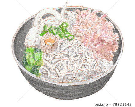 手描き飲食メニュー 釜揚げしらす丼 手描き飲食メニュー 釜揚げしらす丼 79321142