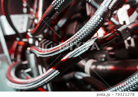Parts of the operational gas turbine engine of a jet aircraft 79321278