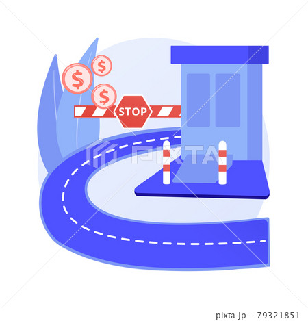 Toll road abstract concept vector illustration. 79321851