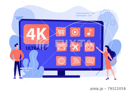 UHD smart TV concept vector illustration. UHD smart TV concept vector illustration. 79322058