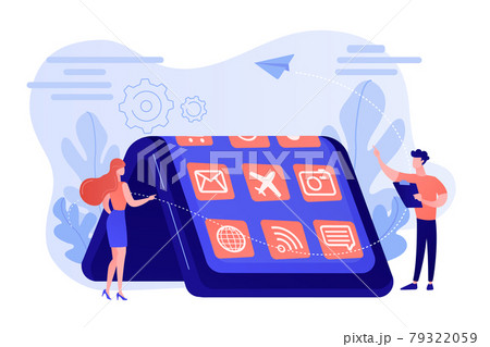 Bendable device technology concept vector illustration. 79322059