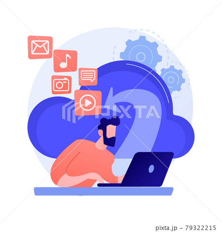 Cloud based engine abstract concept vector illustration. 79322215