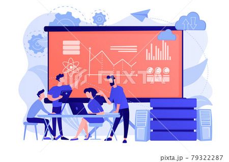 Big data conference concept vector illustration. 79322287