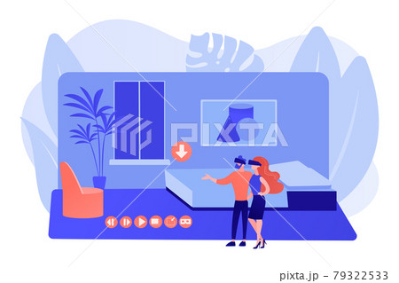 Real estate virtual tour concept vector illustration 79322533