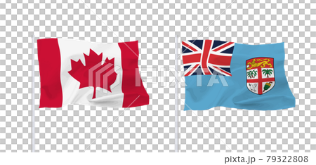 Flags of Canada and the Republic of Fiji 79322808