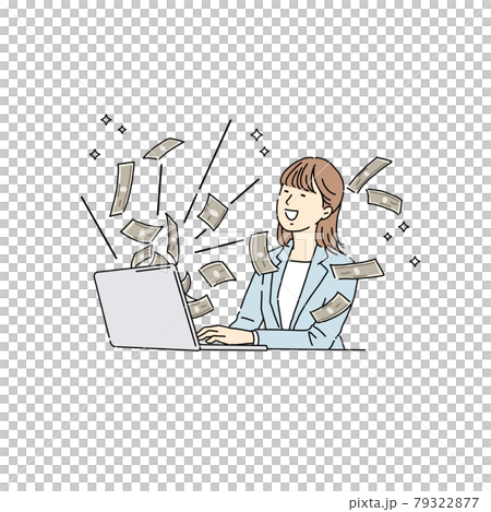 ネットビジネス、稼ぐ女性、副業、貯金 ネットビジネス、稼ぐ女性、副業、貯金 79322877