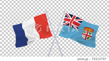 フランスとフィジー共和国の国旗 79323797