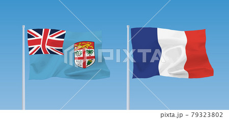 フランスとフィジー共和国の国旗