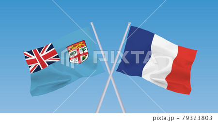 フランスとフィジー共和国の国旗