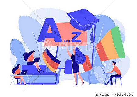 Foreign language workshop concept vector illustration. Foreign language workshop concept vector illustration. 79324050