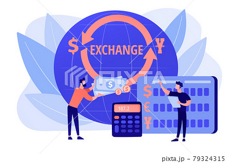 Currency exchange concept vector illustration 79324315