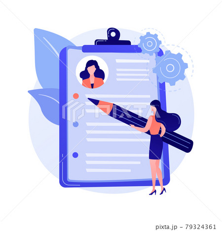 Resume writing service abstract concept vector illustration. Resume writing service abstract concept vector illustration. 79324361