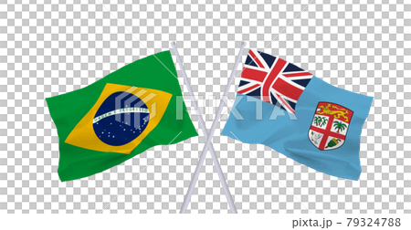ブラジルとフィジー共和国の国旗 ブラジルとフィジー共和国の国旗 79324788