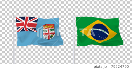 Flags of Brazil and the Republic of Fiji Flags of Brazil and the Republic of Fiji 79324790