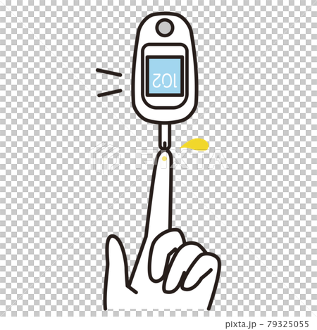 シンプル イラスト 血糖値を測る指のアイコン シンプル イラスト 血糖値を測る指のアイコン 79325055