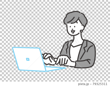 職業女性形象插畫矢量素材微笑辦公桌工作 職業女性形象插畫矢量素材微笑辦公桌工作 79325311