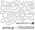 ゆるっとした手書きの吹き出し　太め 79326939