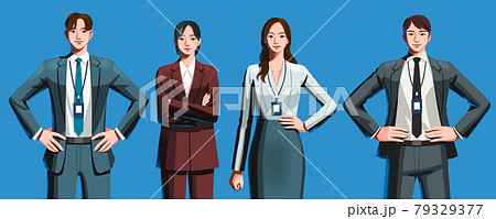 heroes in daily life, office worker vector illustration 79329377