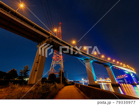 夜景 海田大橋、仁保ジャンクション 夜景 海田大橋、仁保ジャンクション 79330977