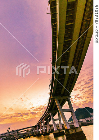 夕景　海田大橋、仁保ジャンクション 79331036