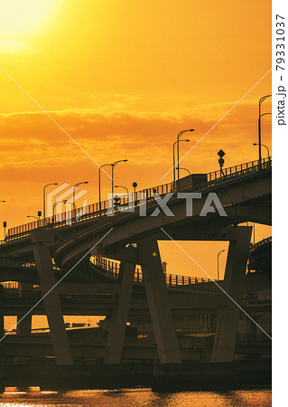 夕景 海田大橋、仁保ジャンクション 夕景 海田大橋、仁保ジャンクション 79331037