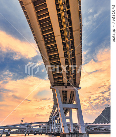 夕景　海田大橋、仁保ジャンクション 79331043