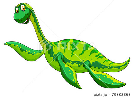A Elasmosaurus dinosaur cartoon character 79332863