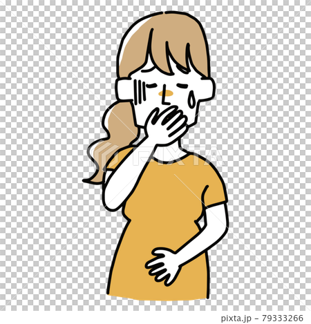 つわりで吐き気がする妊婦 つわりで吐き気がする妊婦 79333266