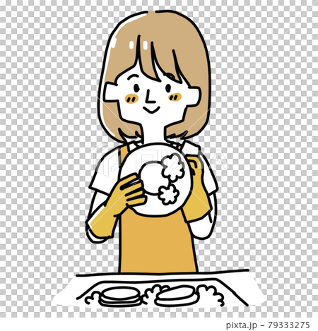 皿洗いしている主婦 皿洗いしている主婦 79333275