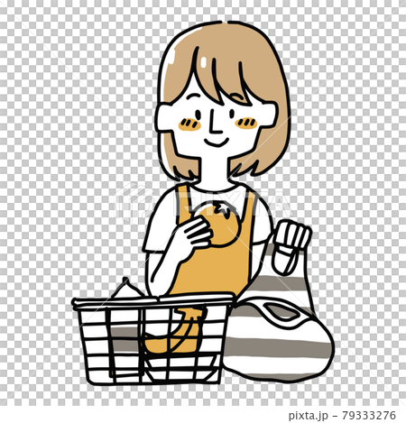 エコバックに買い物したものを詰める主婦 エコバックに買い物したものを詰める主婦 79333276