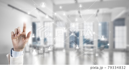 Modern wireless technologies for business and connecting people 79334832