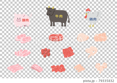 お肉セット　牛肉と豚肉と鶏肉 79335832