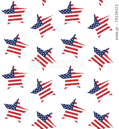 Vector seamless pattern of American USA flag star 79336423
