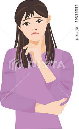 悩む女性 悩む女性 79336556