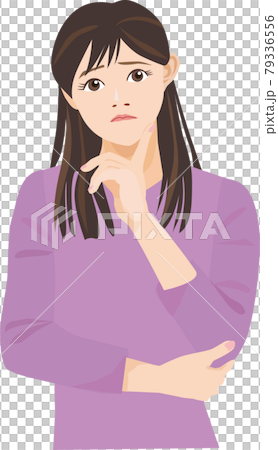 悩む女性 悩む女性 79336556