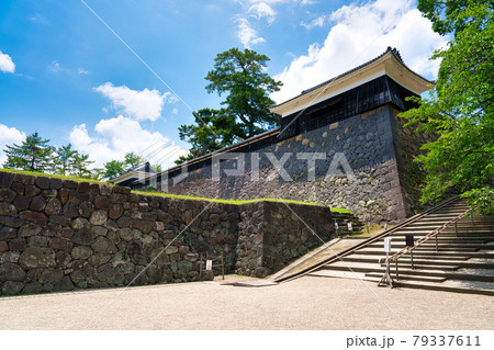 松江城 太鼓櫓の石垣 6月 松江城 太鼓櫓の石垣 6月 79337611