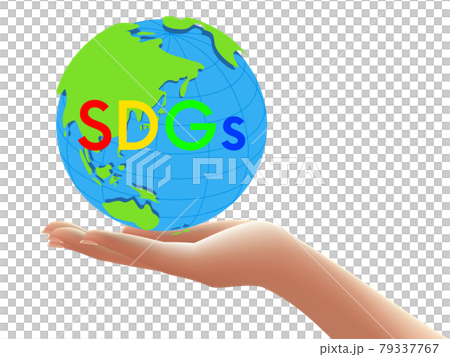 地球儀　SDGsイメージ素材 79337767