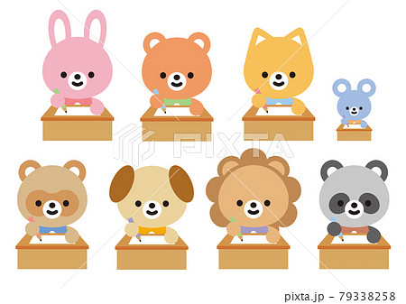 可愛いアニマルミックスのイラスト素材