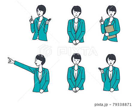 Business woman suit simple variation 79338871