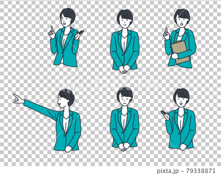 Business woman suit simple variation 79338871