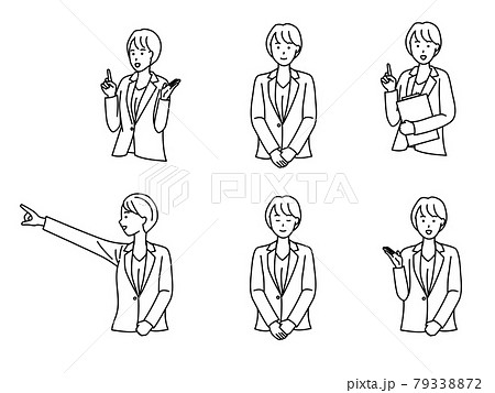 Business woman suit simple variation Business woman suit simple variation 79338872