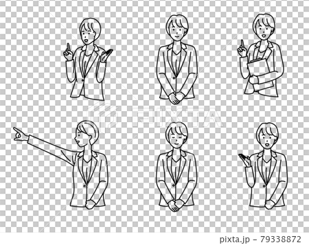 Business woman suit simple variation Business woman suit simple variation 79338872