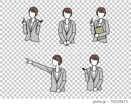Business woman suit simple variation 79338873