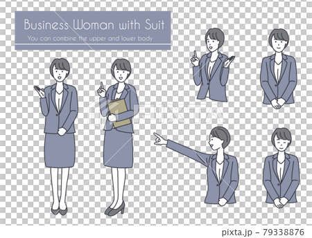 Business woman suit simple variation 79338876