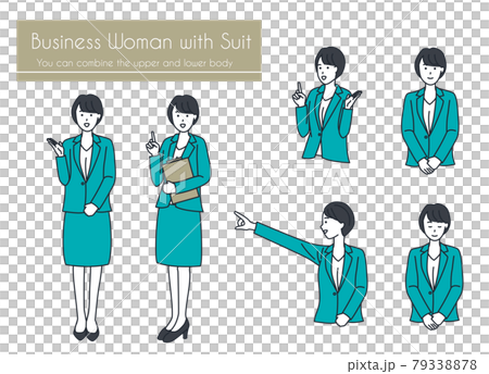 Business woman suit simple variation 79338878